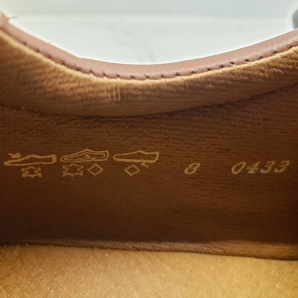 ROHDE Brown Ladies Shoes Flats  Size 8 Stitching Front Back Sides Adjust… - Picture 5 of 9